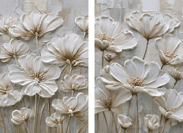 Delicate flowers in soft hues