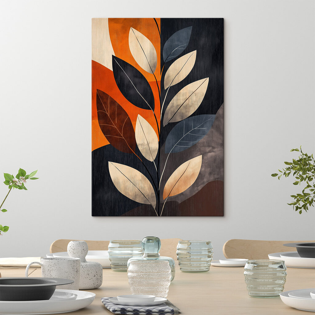 Colorful abstract foliage design artwork