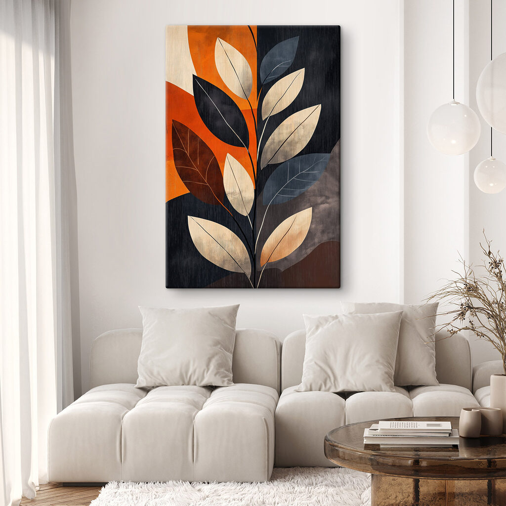 Colorful abstract foliage design artwork