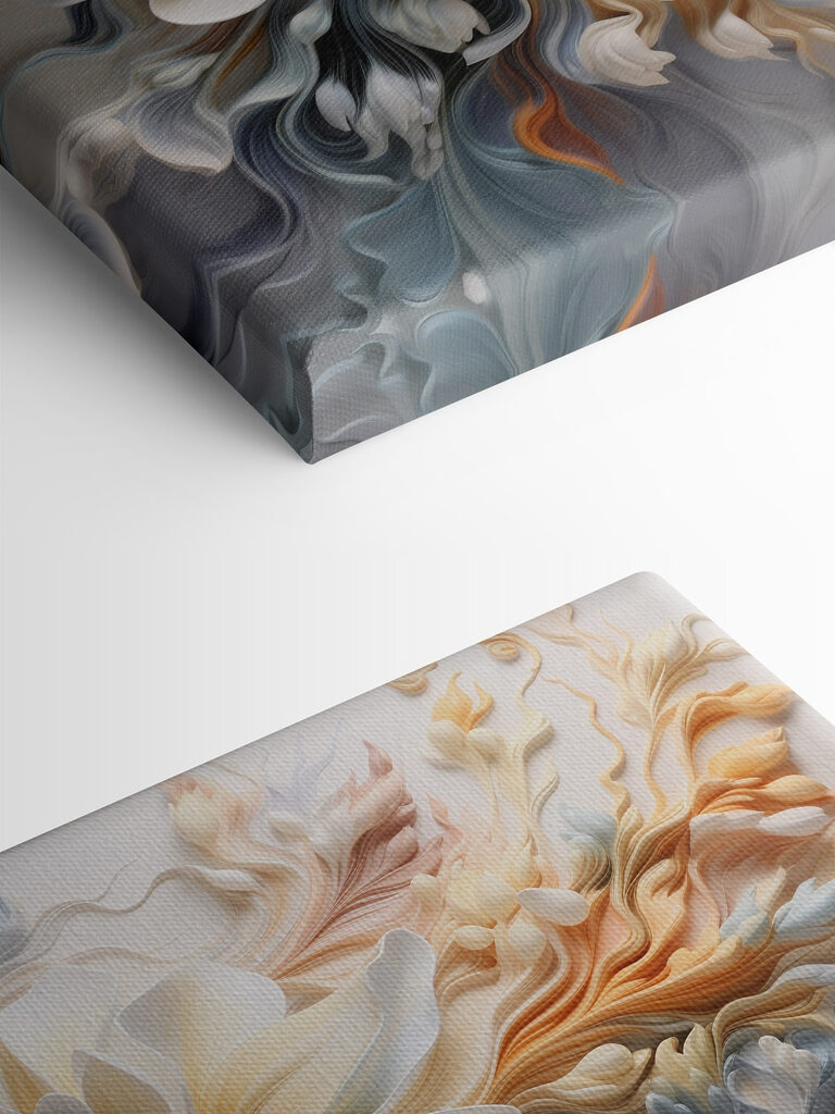 - Elegant blooms in soft pastel hues - Elegant blooms in soft pastel hues