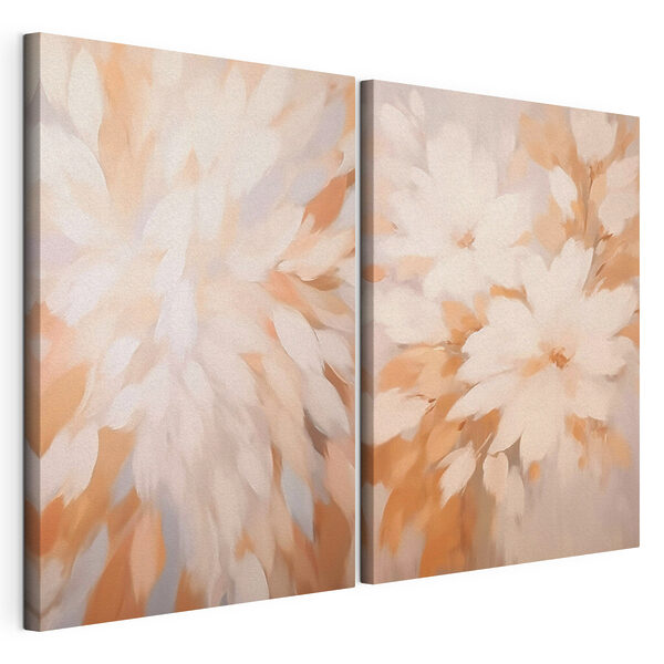Painting of flowers on a wall Painting of flowers on a wall