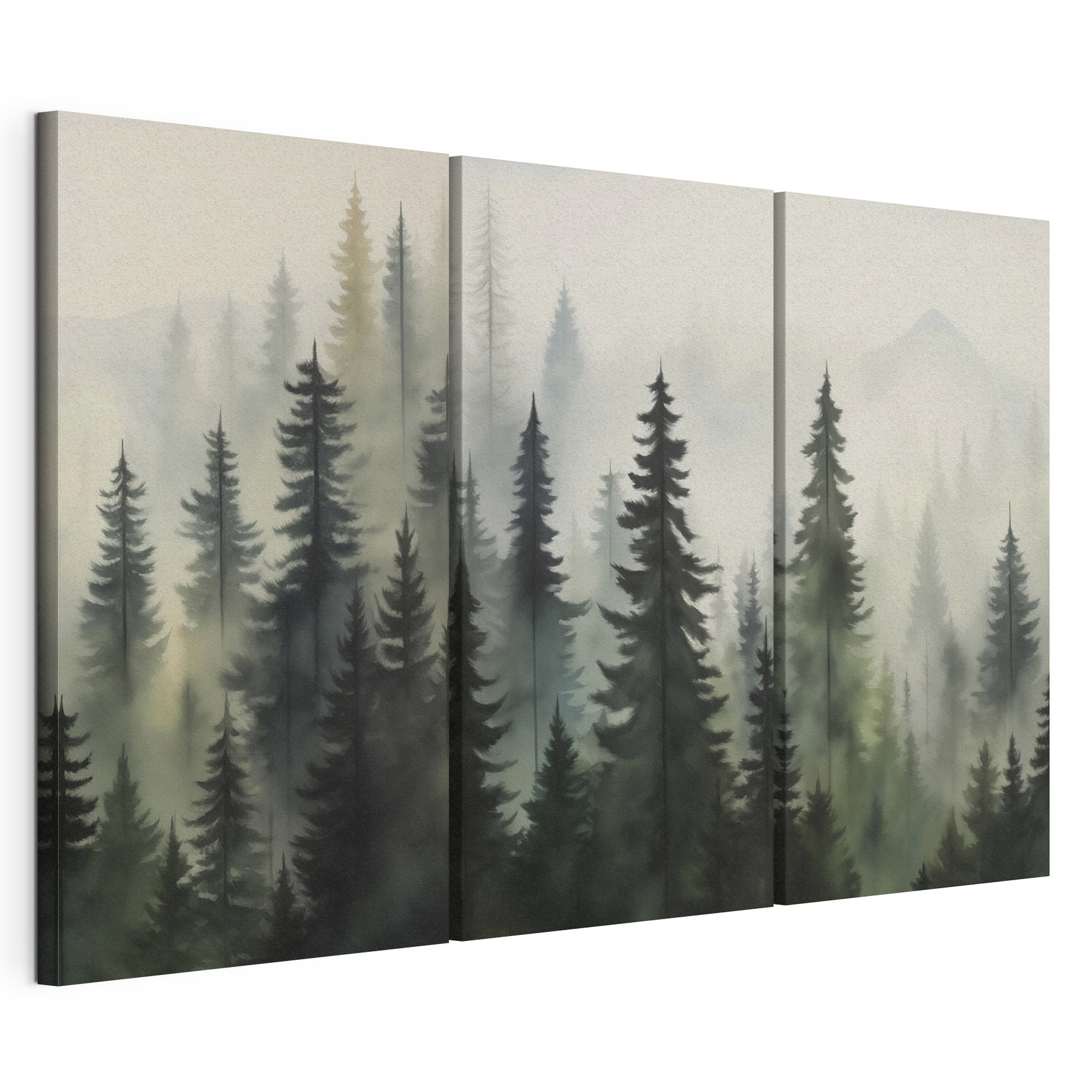 Group of trees in fog