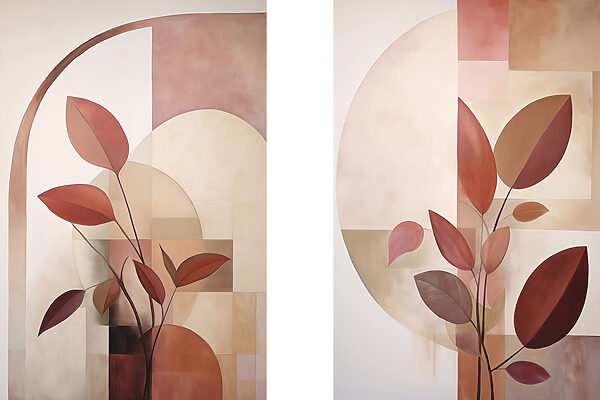 Painting of a plant with leaves