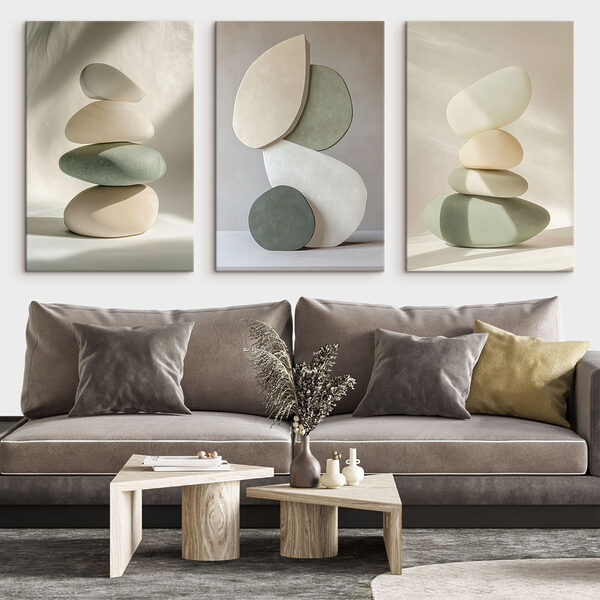 Group of sculptures of different shapes