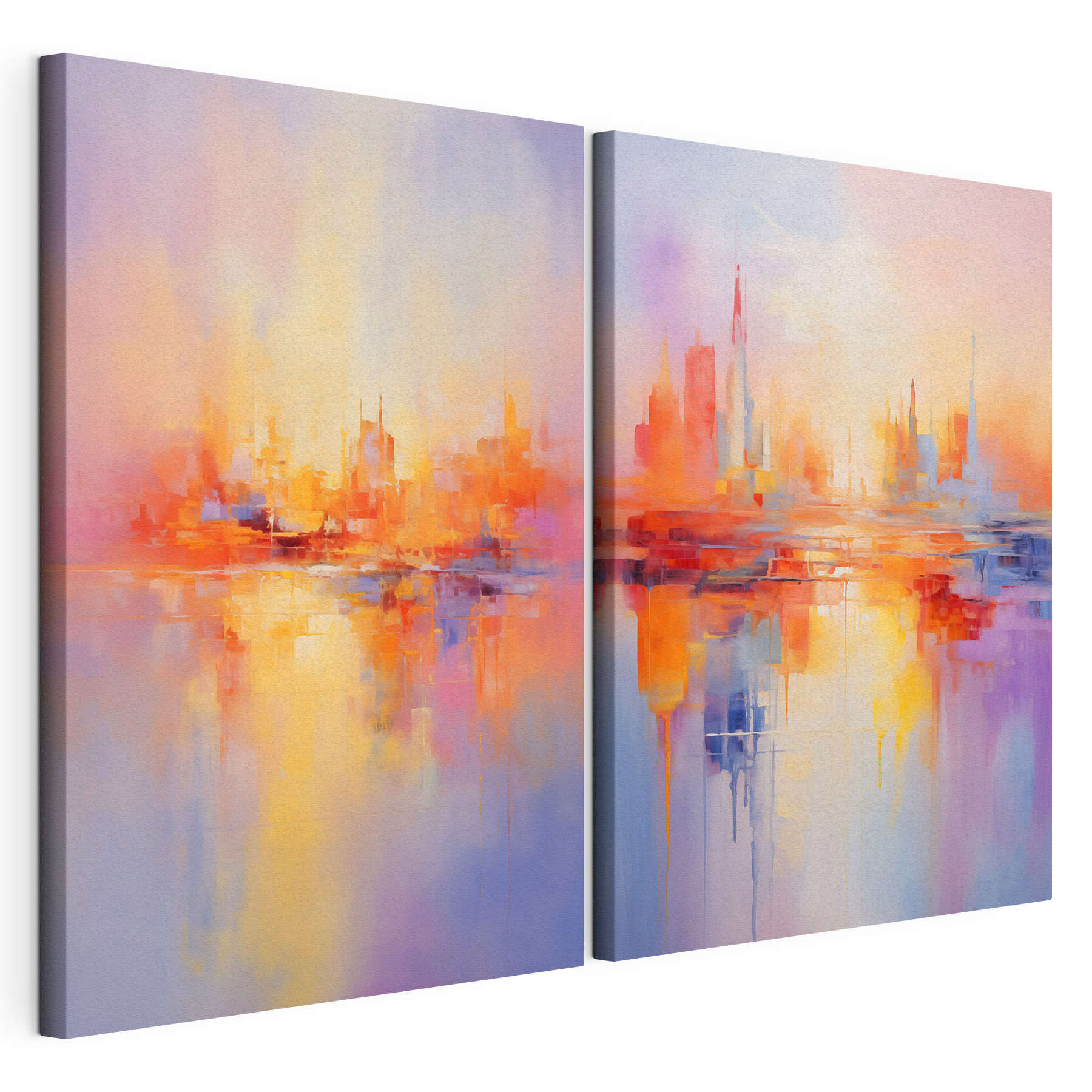 Painting of a city Painting of a city