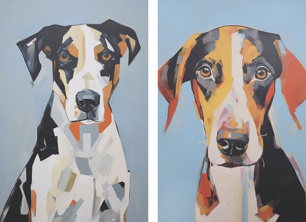 Painting of a dog Painting of a dog