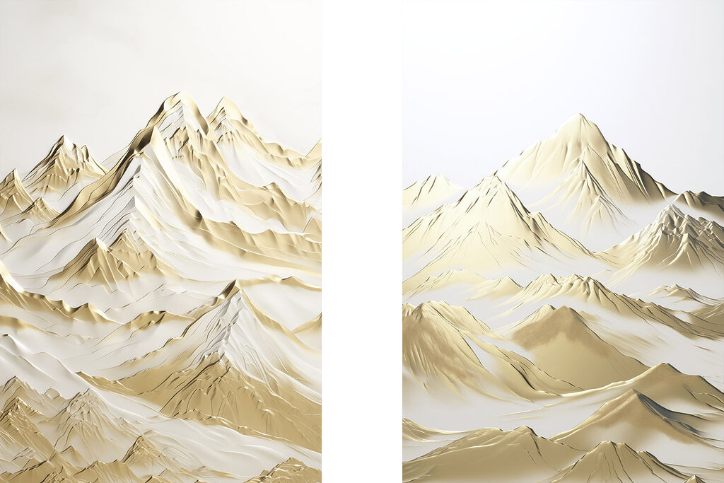 Mountain range with snow Mountain range with snow