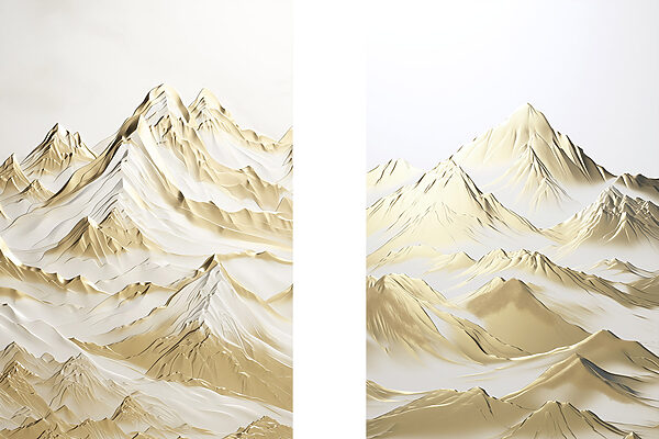 Mountain range with snow Mountain range with snow