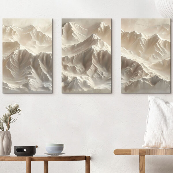 Group of mountains with snow Group of mountains with snow