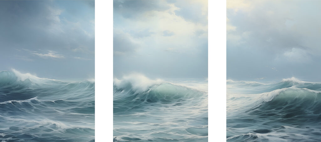 Group of waves in the ocean