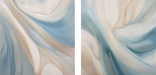 Soft swirls of blue and cream Soft swirls of blue and cream
