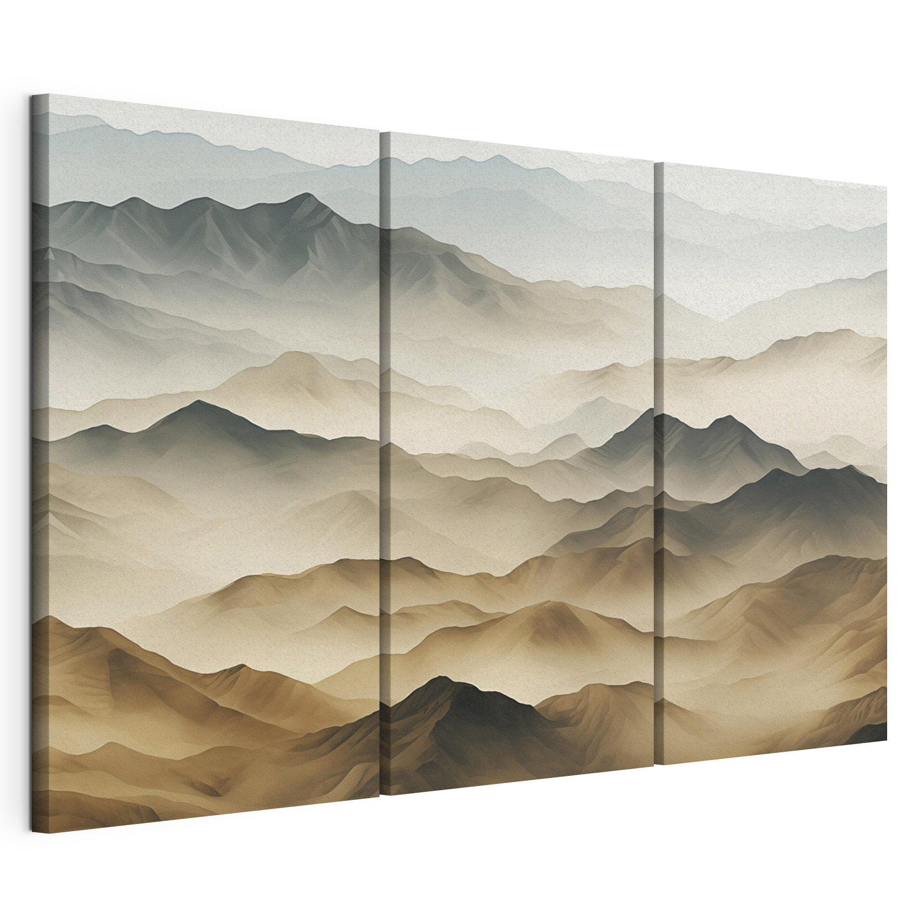 Group of mountains with fog