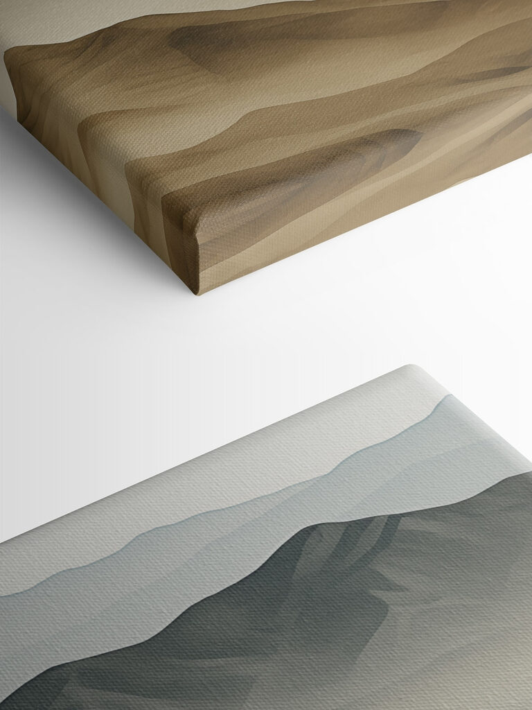 Group of mountains with fog