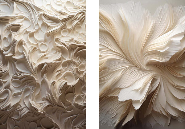 Collage of white paper Collage of white paper