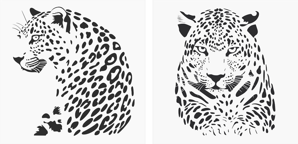 Majestic feline in striking design