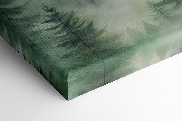 Painting of trees in the fog