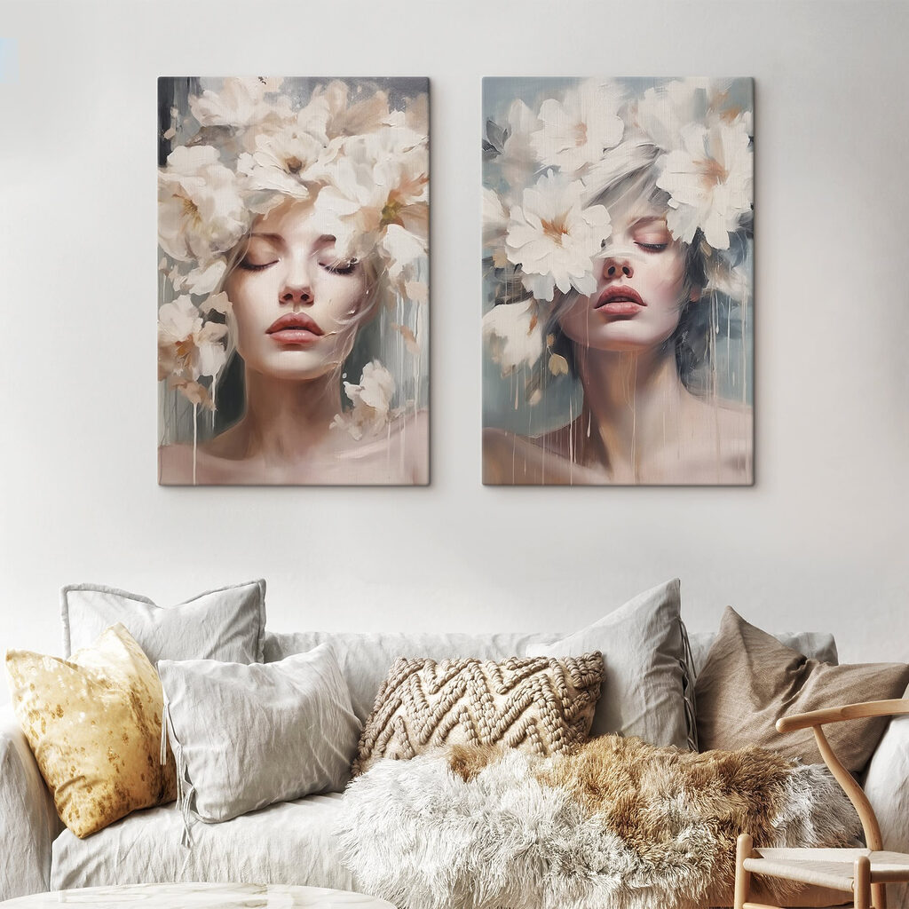 Woman with flowers in her hair