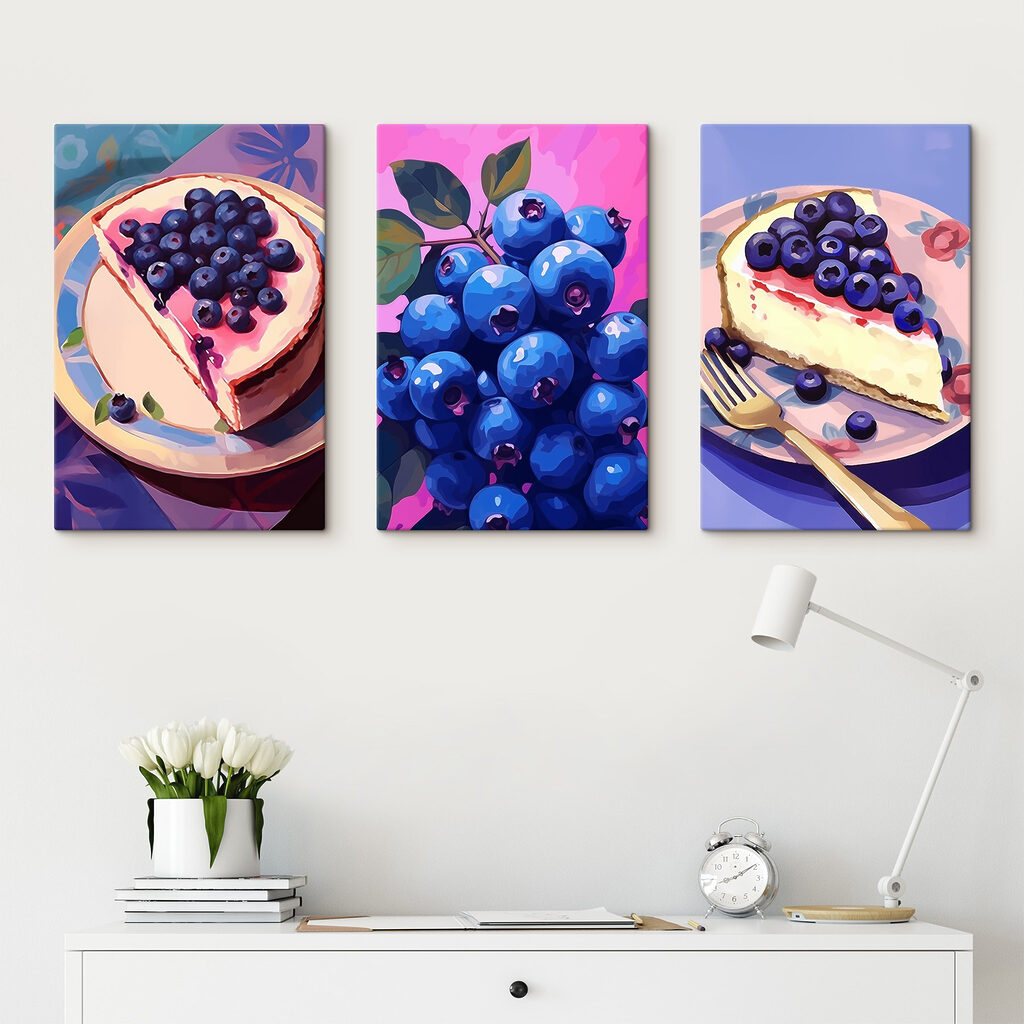 Collage of blueberries
