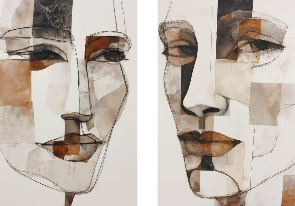 Collage of a woman's face