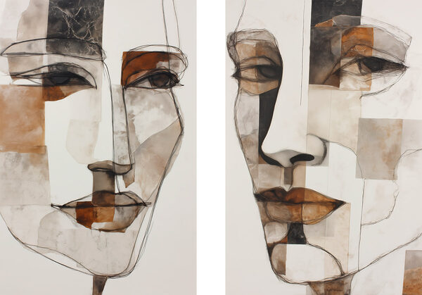 Collage of a woman's face