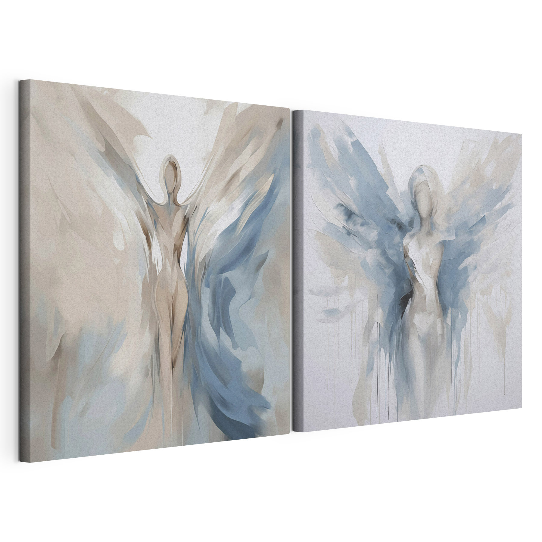 Painting of a woman with wings