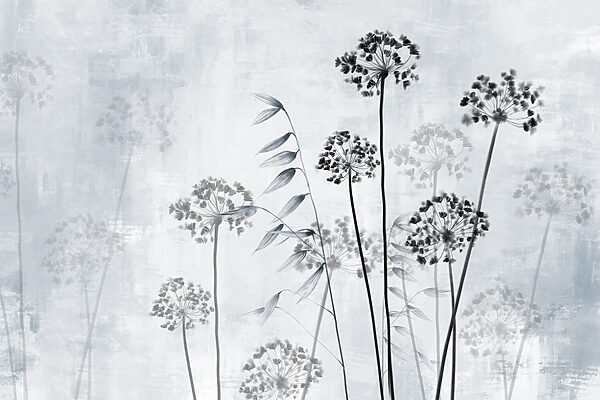 - Elegant silhouettes against soft background - Elegant silhouettes against soft background
