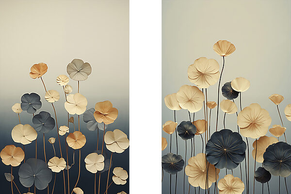 Delicate blooms in soft colors