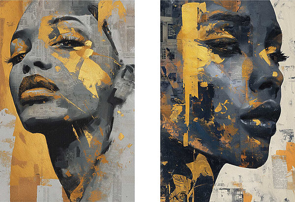 Collage of a woman's face