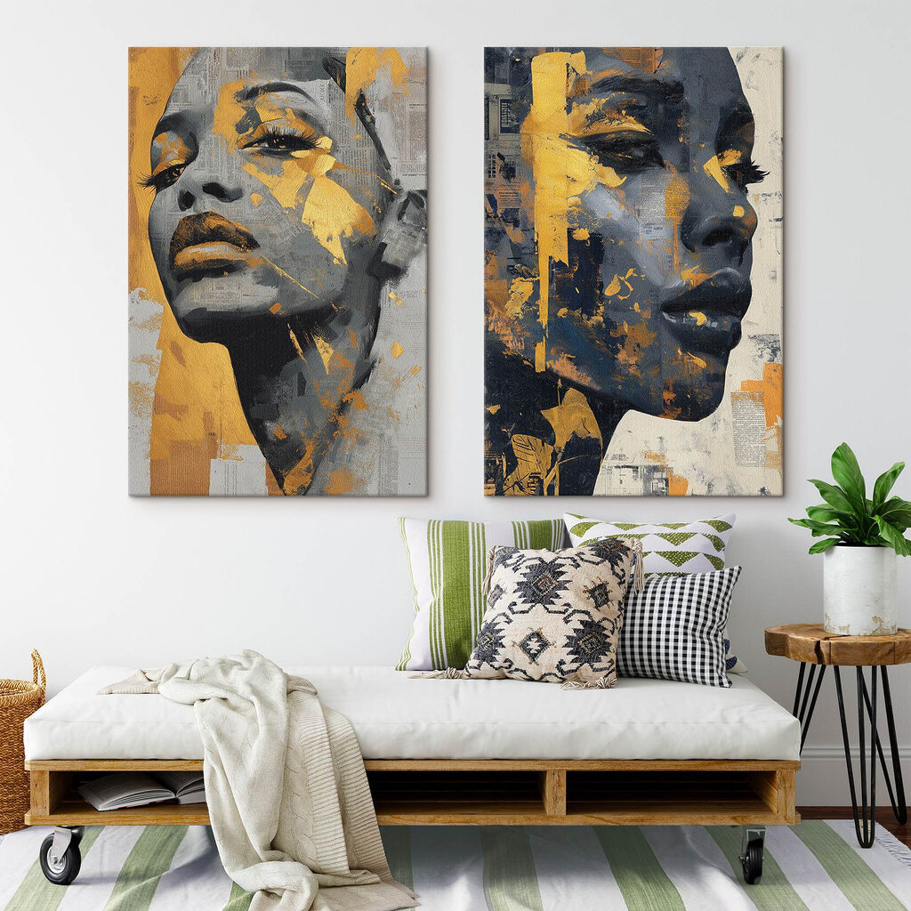 Collage of a woman's face