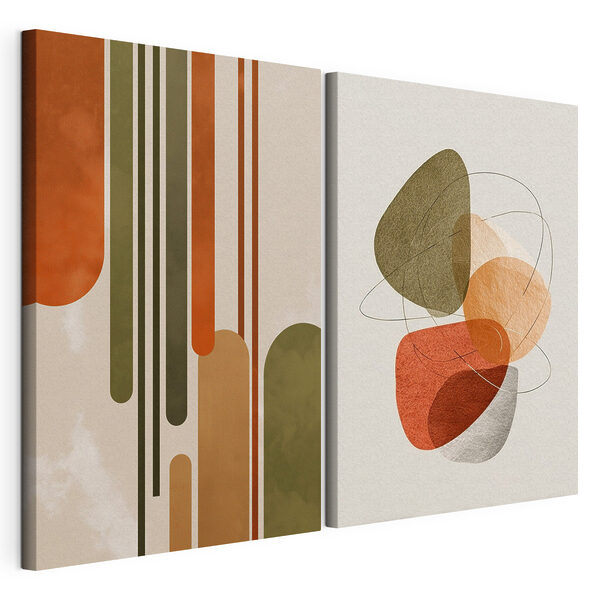 - Abstract forms in earthy tones - Abstract forms in earthy tones