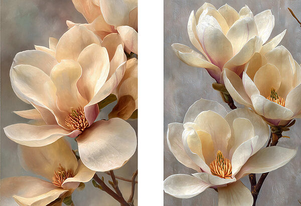 Delicate blooms in soft hues Delicate blooms in soft hues