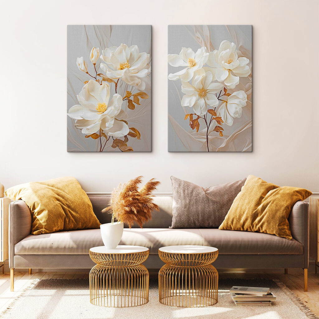 - Elegant blossoms in soft hues