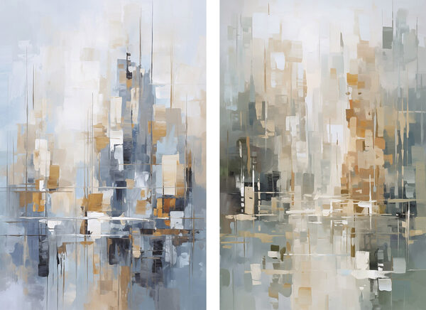 Painting of a city Painting of a city