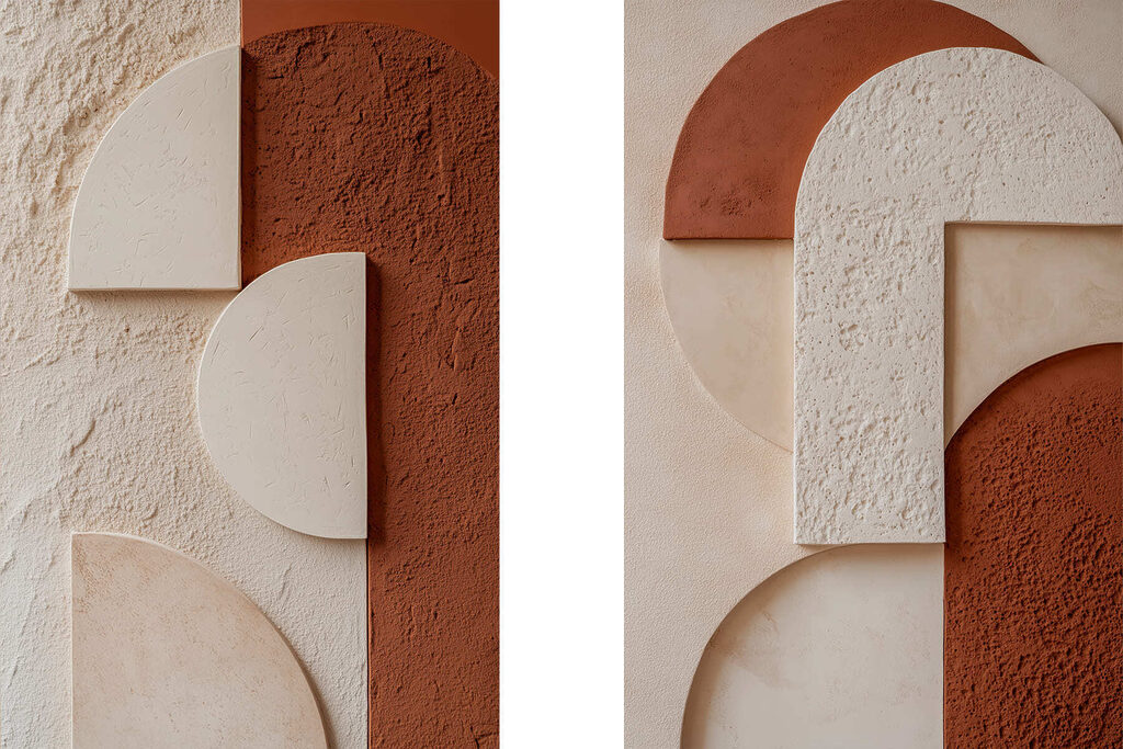Elegant shapes in warm tones