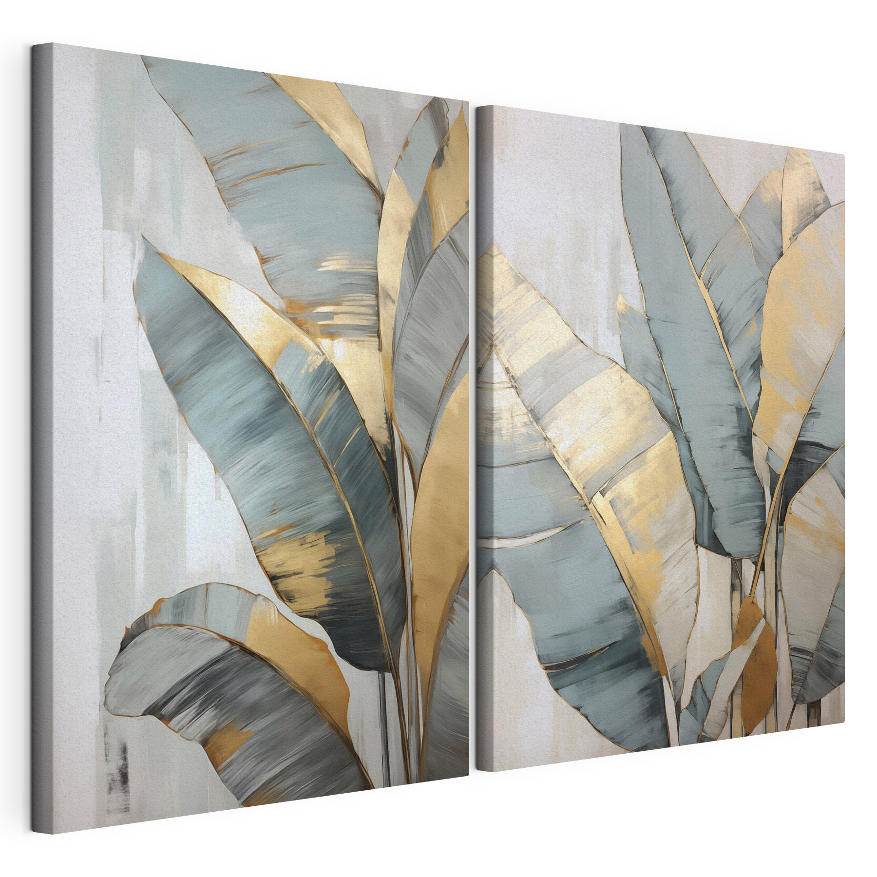 - Tropical leaves in soft colors