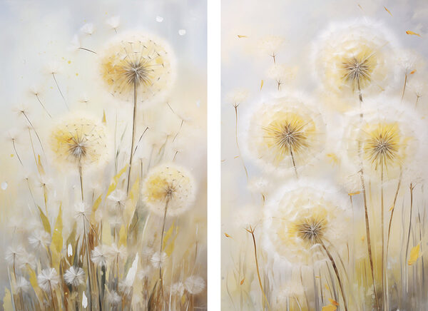 Painting of dandelions