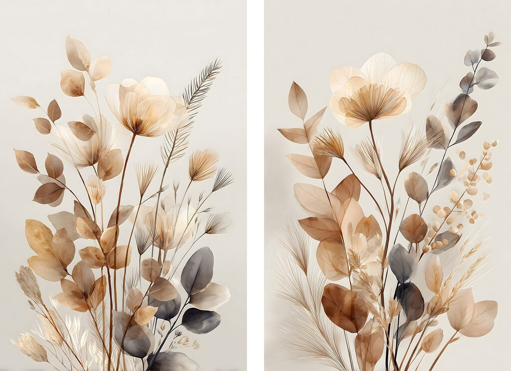 Delicate floral arrangements in soft hues Delicate floral arrangements in soft hues
