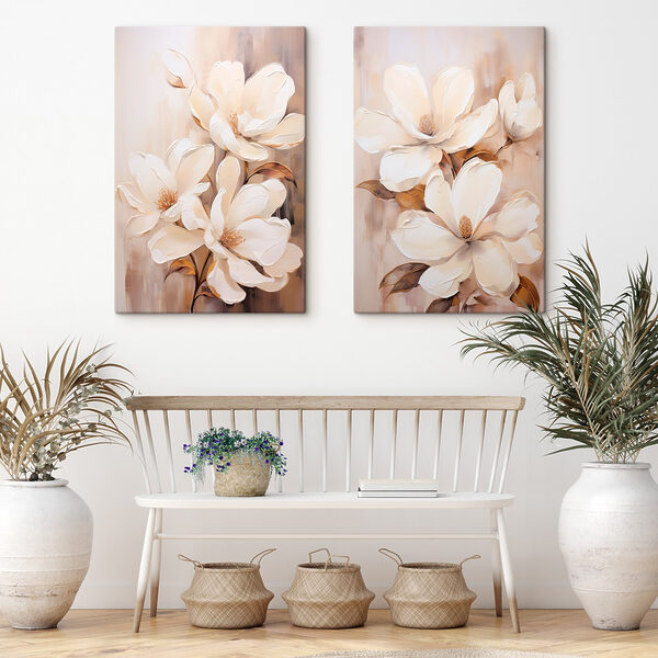 Painting of white flowers