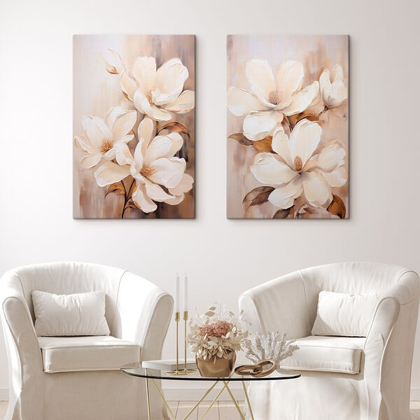 Painting of white flowers