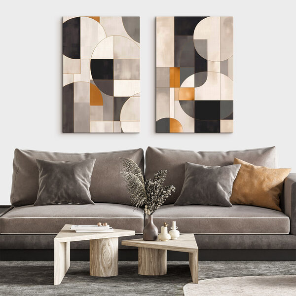 Abstract geometric design in soft tones Abstract geometric design in soft tones