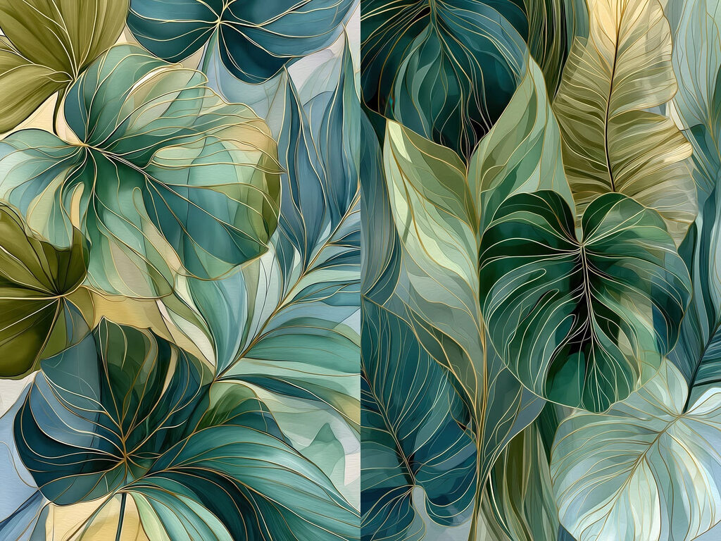 Collage of leaves Collage of leaves
