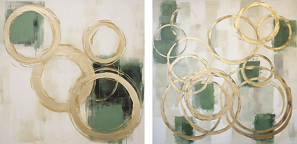 Painting of circles and circles Painting of circles and circles