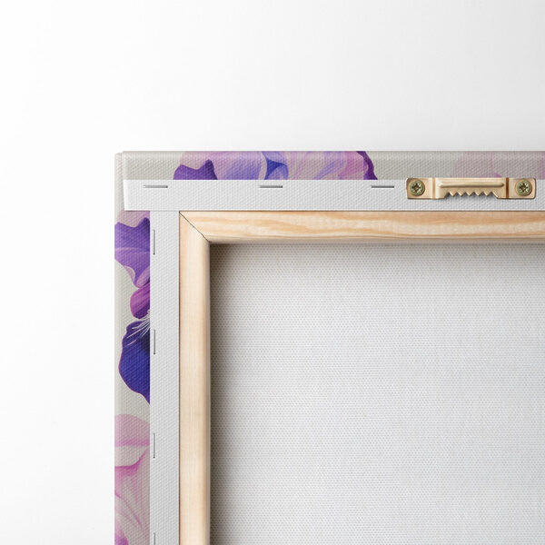 Painting of flowers on a white surface