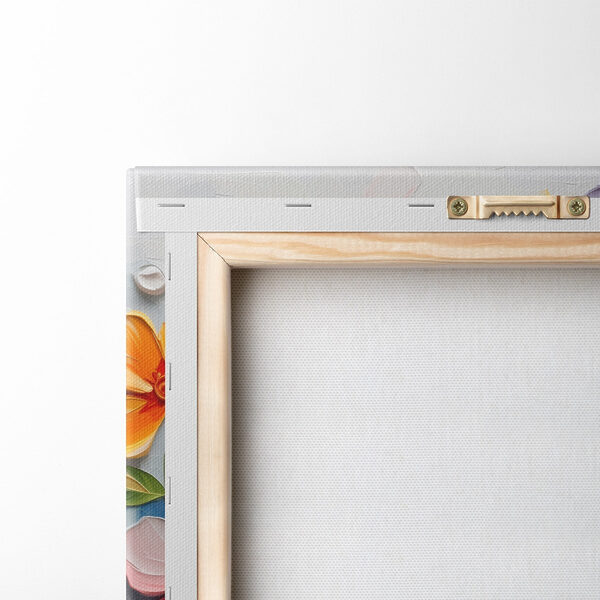 Painting of flowers on a white surface Painting of flowers on a white surface