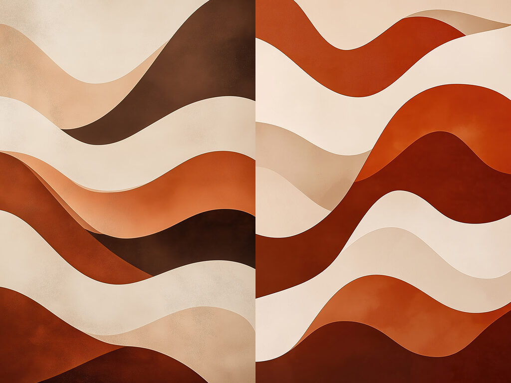 Couple of brown and white waves Couple of brown and white waves