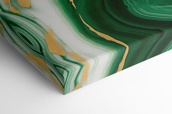 Green and white marbled surface