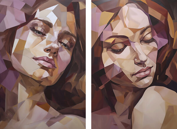 Collage of a woman's face Collage of a woman's face