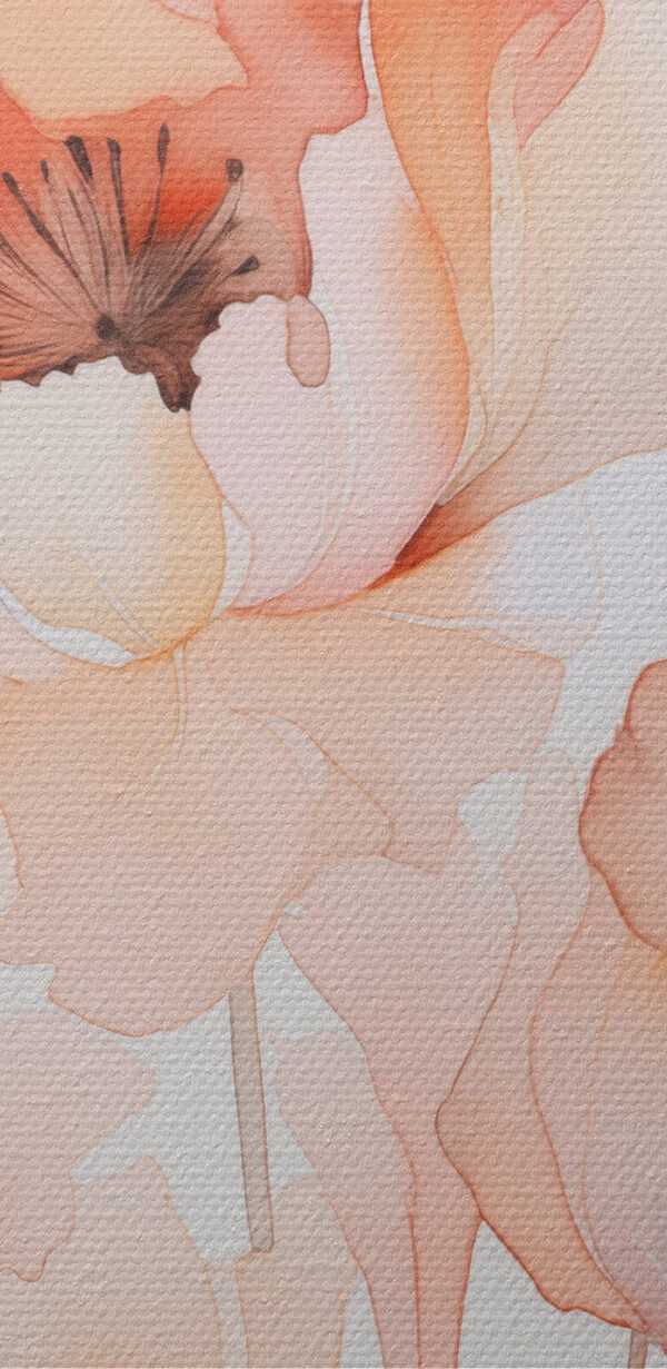 Painting of flowers and wheat