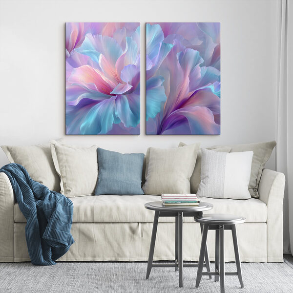 Whimsical blooms in soft hues
