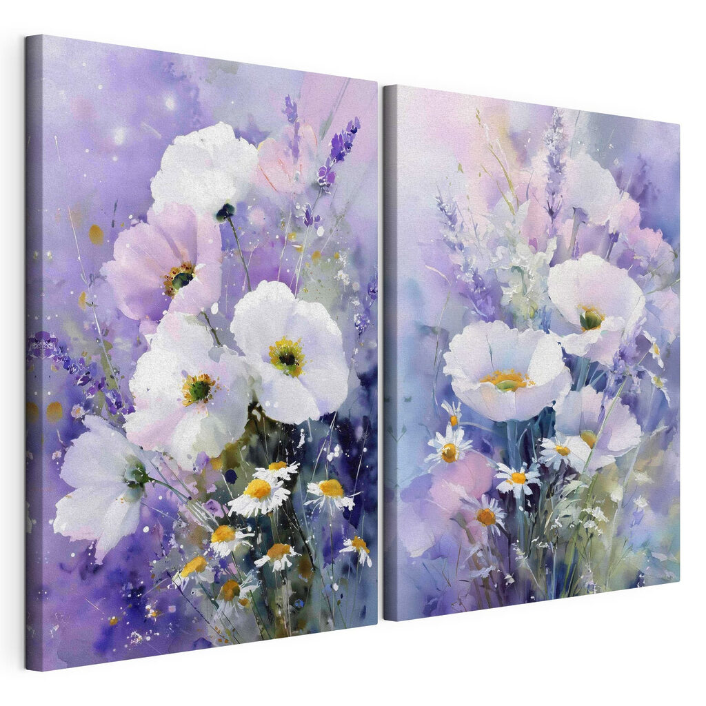 Delicate blooms dancing in soft hues